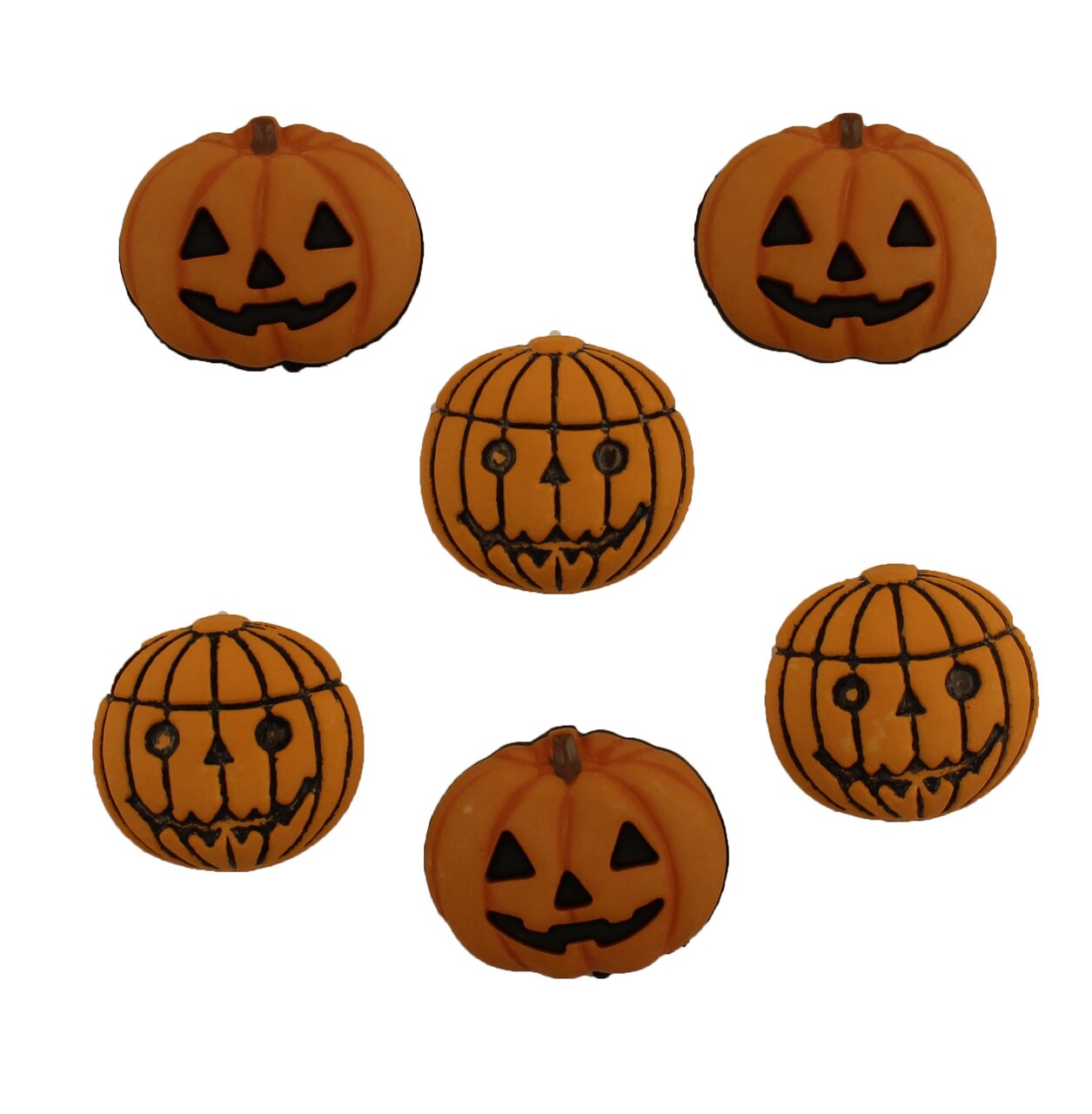 Buttons Galore and More Craft & Sewing Buttons - Jack O' Lanterns - 18 Buttons